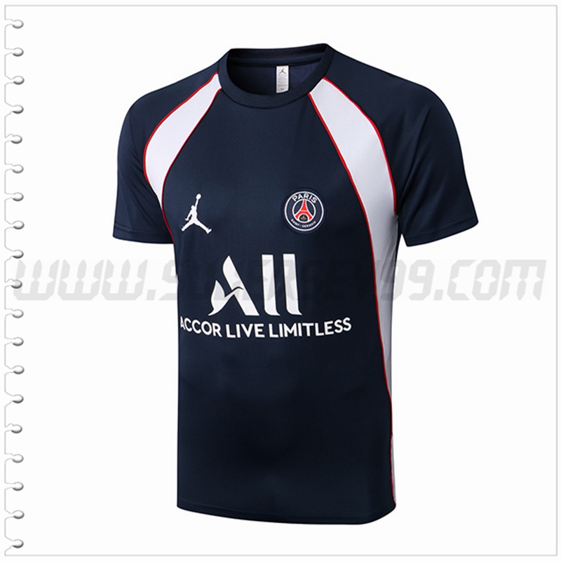 Camiseta Entrenamiento PSG Jordan Azul Marino/Blanco 2022 2023