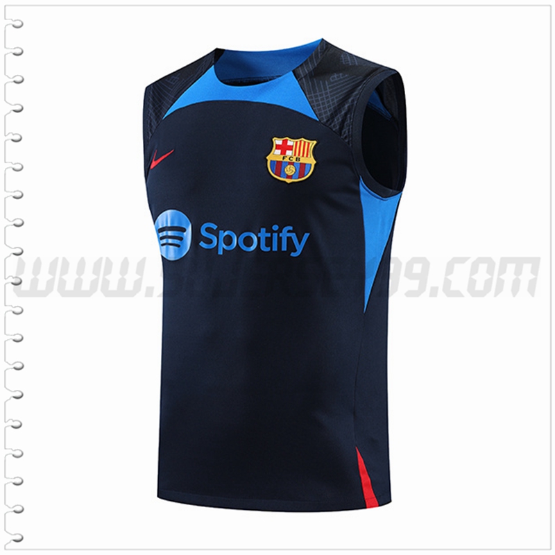 Camiseta Entrenamiento Sin Mangas FC Barcelona Azul Marino 2022 2023