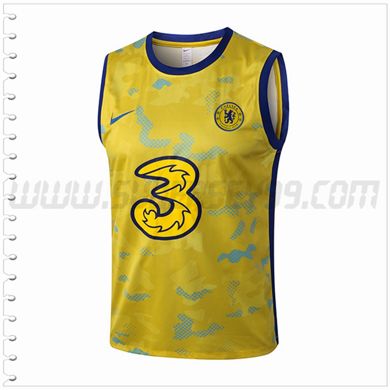 Camiseta Entrenamiento Sin Mangas FC Chelsea Amarillo 2022 2023