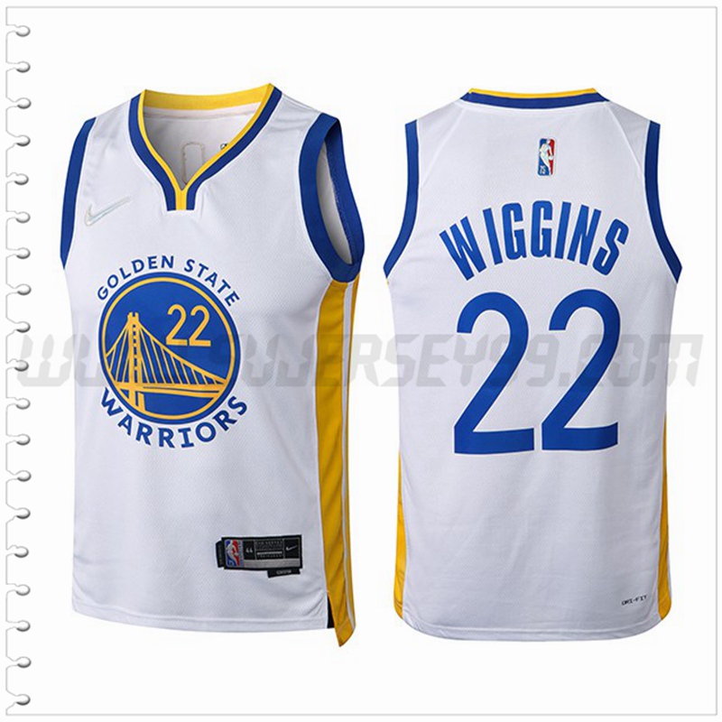 Camiseta Golden State Warriors (WIGGINS #22) Blanco