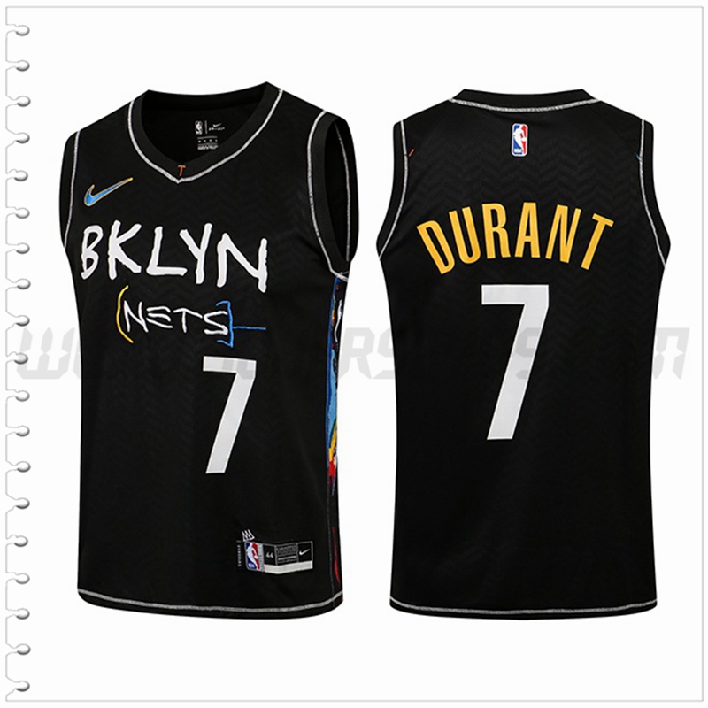 Camiseta Brooklyn Nets (DURANT #7) Negro