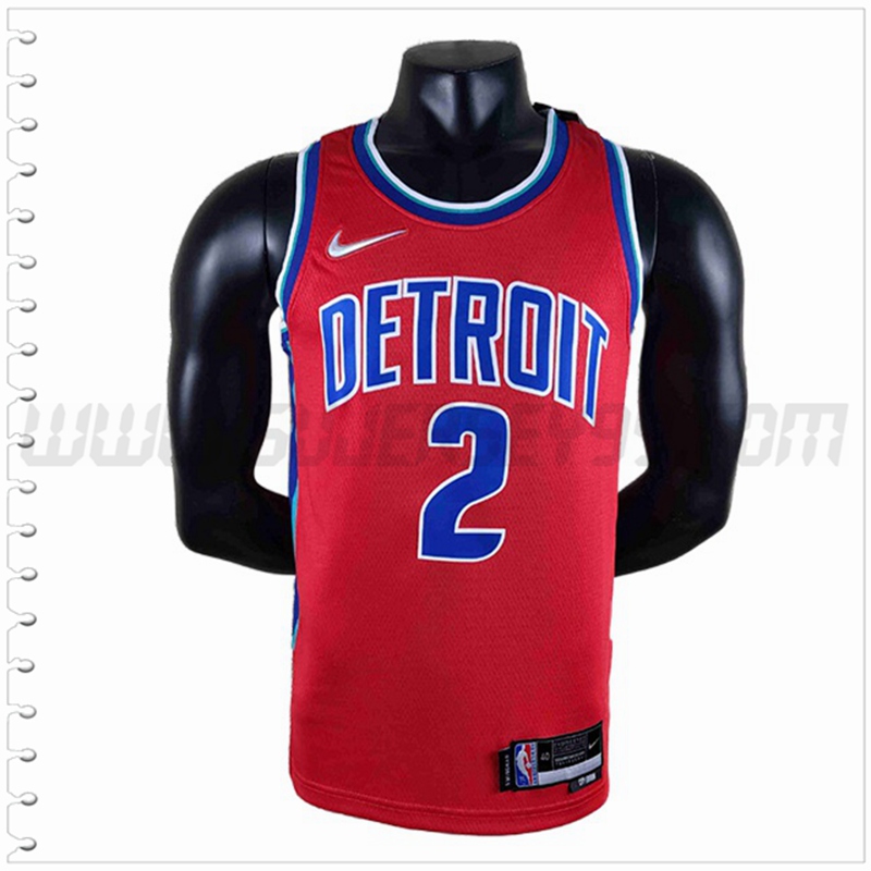 Camiseta Detroit Pistons (CUNNINGHAM #2) Rojo