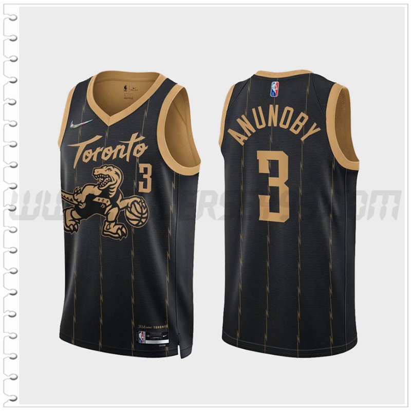 Camiseta Toronto Raptors (ANUNOBY #3) Negro