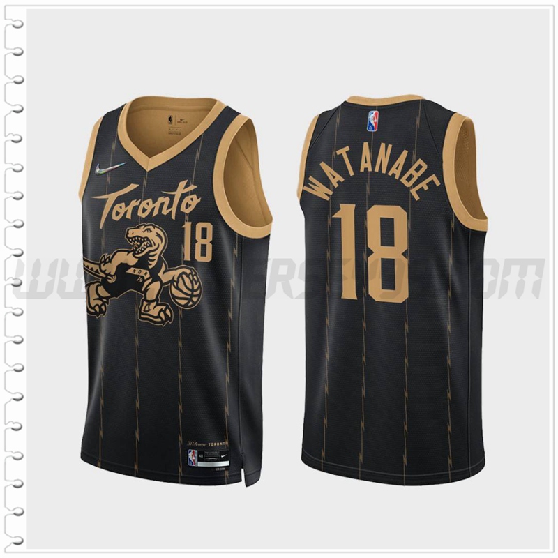 Camiseta Toronto Raptors (WATANABE #18) Negro