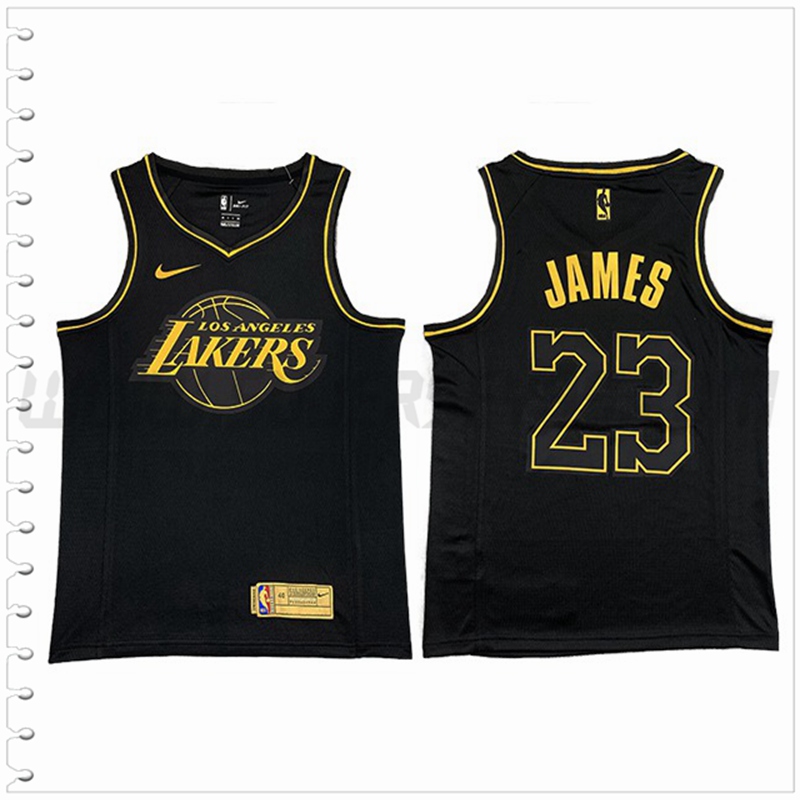 Camiseta Los Angeles Lakers (JAMES #23) Negro