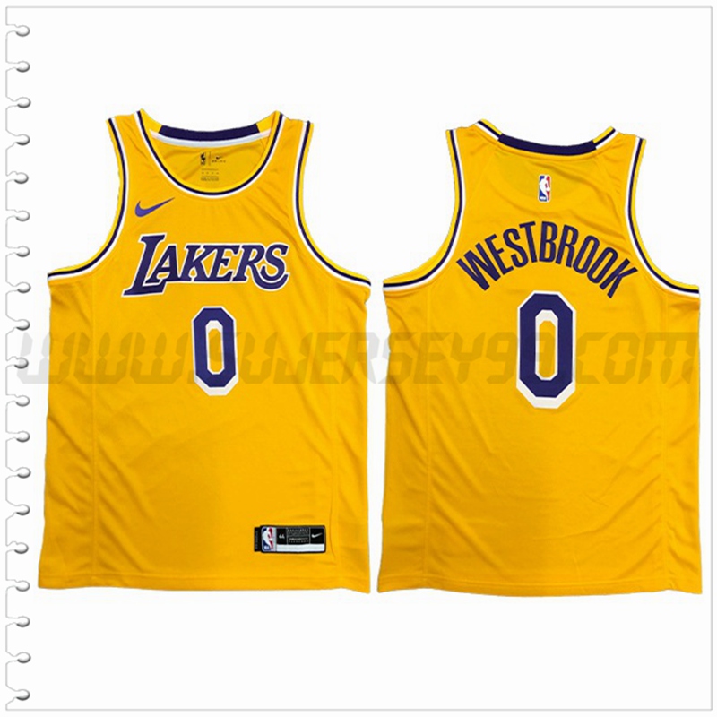 Camiseta Los Angeles Lakers (WESTBROOK #0) Amarillo