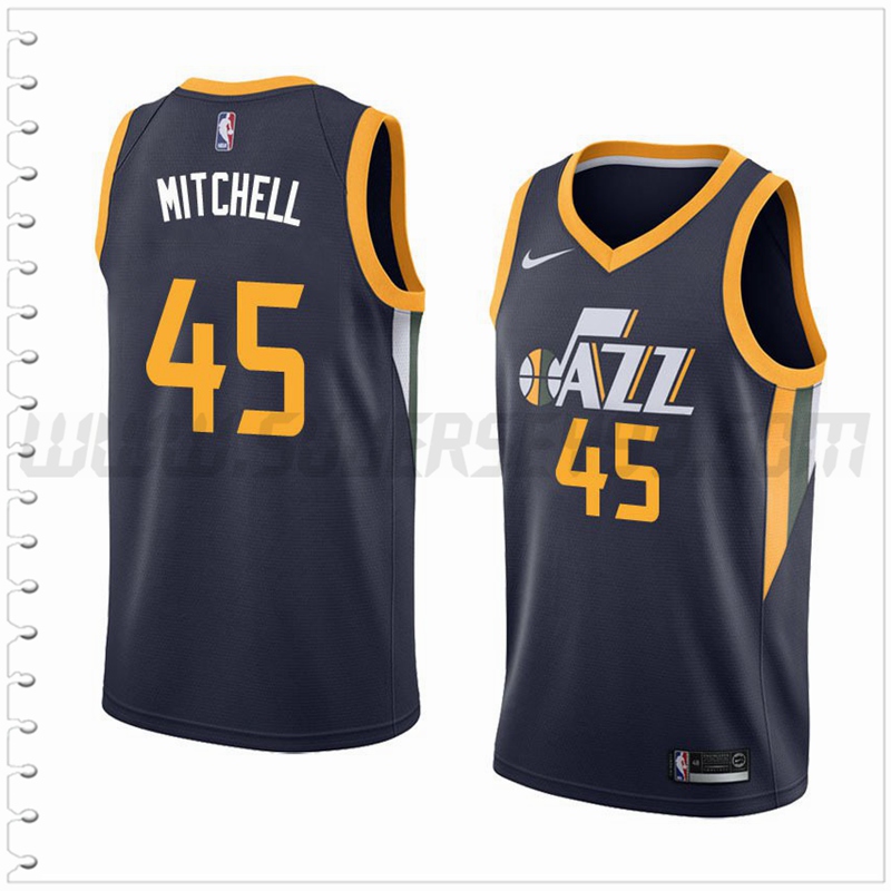 Camiseta Utah Jazz (MITCHELL #45) Negro