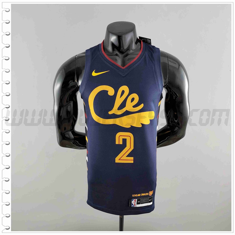 Camiseta Cleveland Cavaliers (IRVING #2) Azul Marino Striped