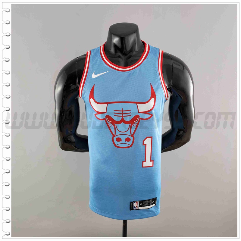 Camiseta Chicago Bulls (Rosa #1) Azul