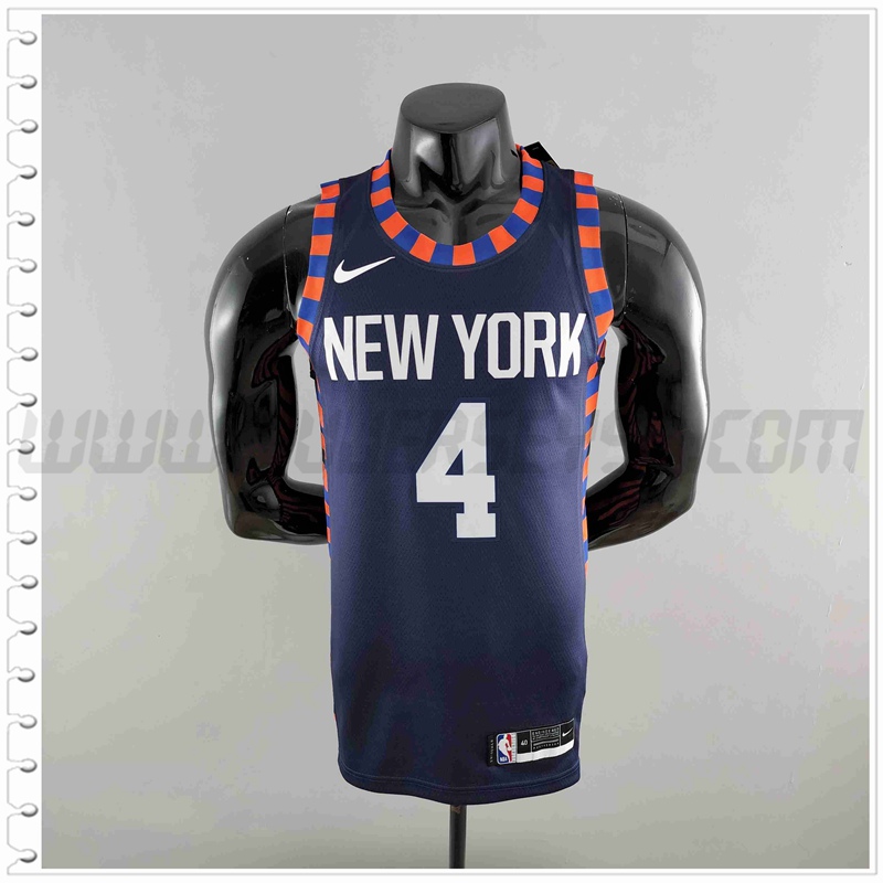 Camiseta New York Knicks (Rosa #4) Azul Oscuro Striped