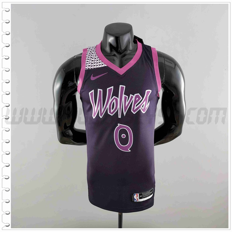 Camiseta Minnesota Timberwolves (RUSSELL #0) Negro/Púrpura