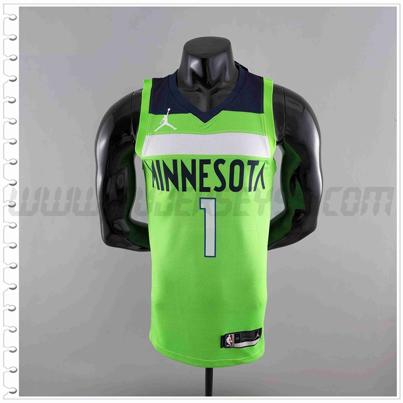 Camiseta Minnesota Timberwolves (EDWARDS #1) Verde Air Jordan