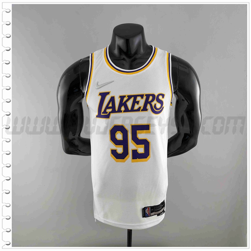 Camiseta Los Angeles Lakers (TOSCANO #95) Blanco 75 Aniversario