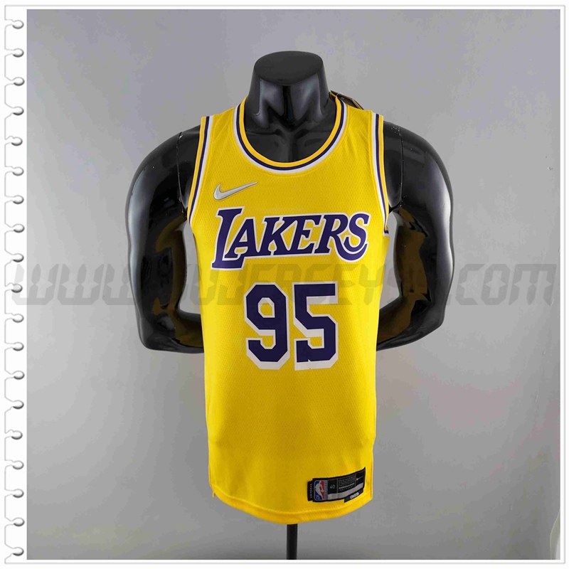 Camiseta Los Angeles Lakers (TOSCANO #95) Amarillo 75 Aniversario