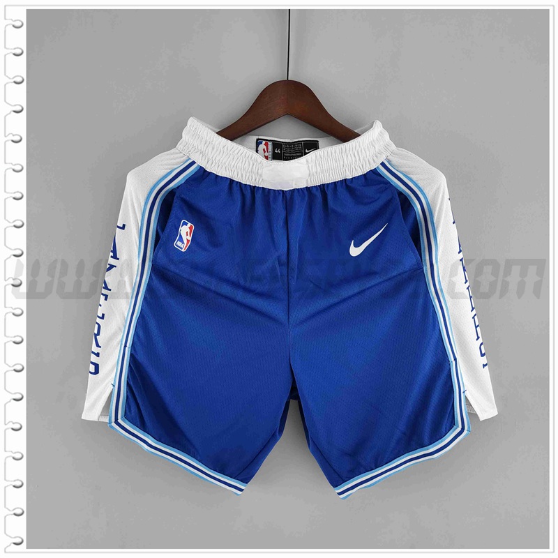 Pantalones Cortos NBA Los Angeles Lakers Retro Azul/Blanco Trim