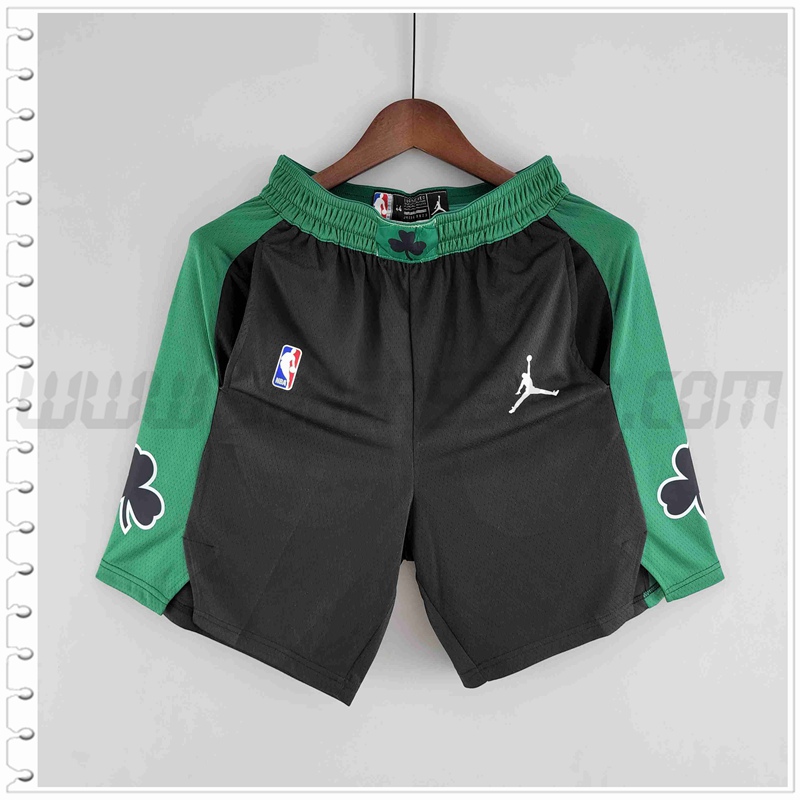 Pantalones Cortos NBA Boston Celtics Negro/Verde Trim