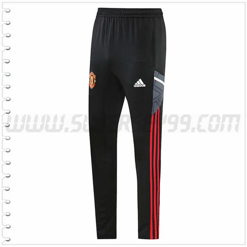 Pantalones Entrenamiento Manchester United Negro 2022 2023 -04