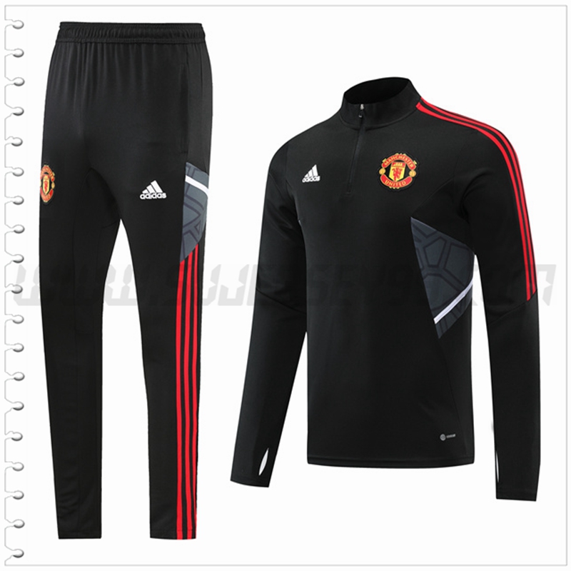 Chandal Futbol Manchester United Negro/Gris 2022 2023