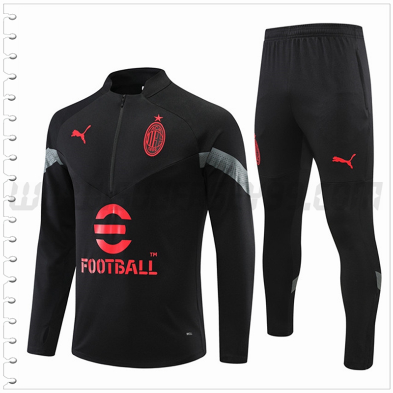 Chandal Futbol AC Milan Negro 2022 2023