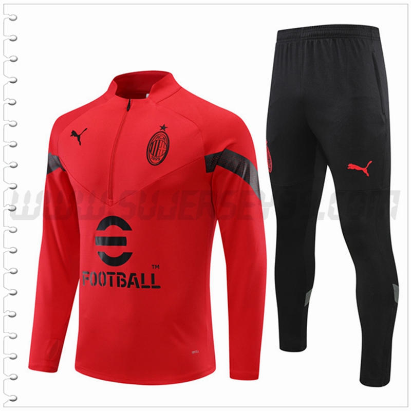 Chandal Futbol AC Milan Rojo 2022 2023