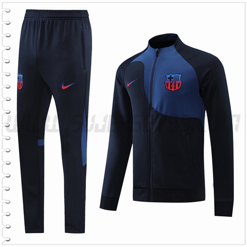 Chaqueta Chandal Futbol FC Barcelona Negro/Azul 2022 2023