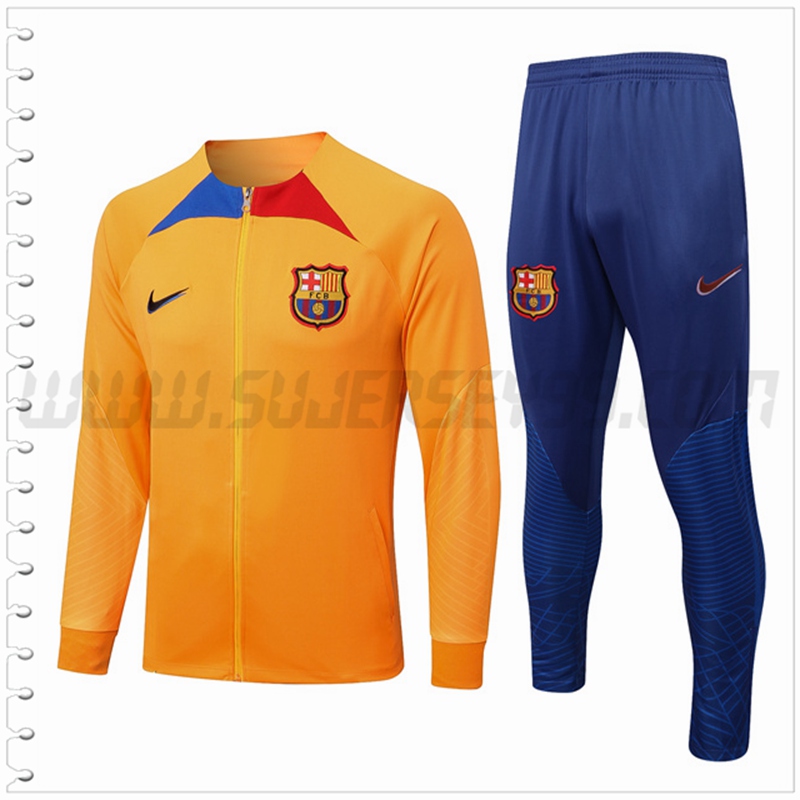 Chaqueta Chandal Futbol FC Barcelona Amarillo 2022 2023