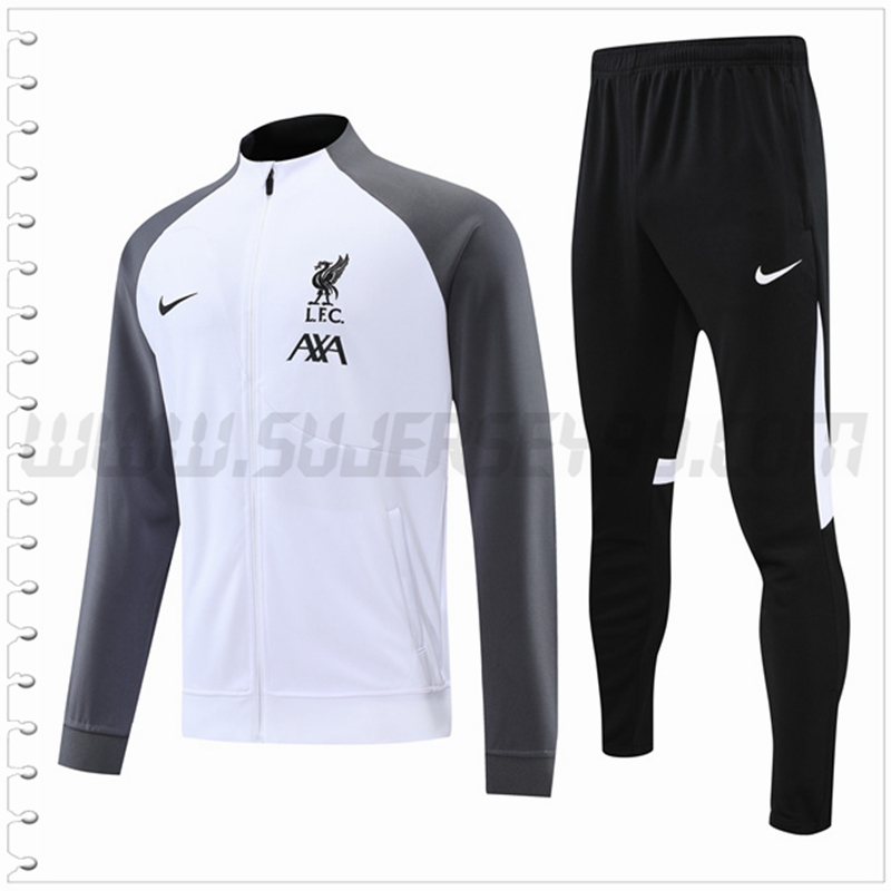 Chaqueta Chandal Futbol FC Liverpool Blanco 2022 2023