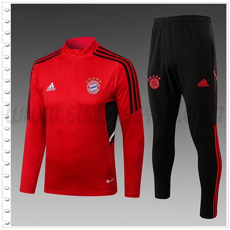Chandal Futbol Bayern Munich Ninos Rojo 2022 2023