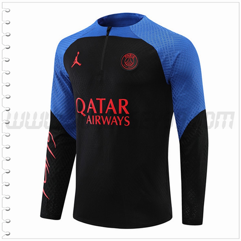 Sudadera Entrenamiento Jordan PSG Negro/Azul 2022 2023