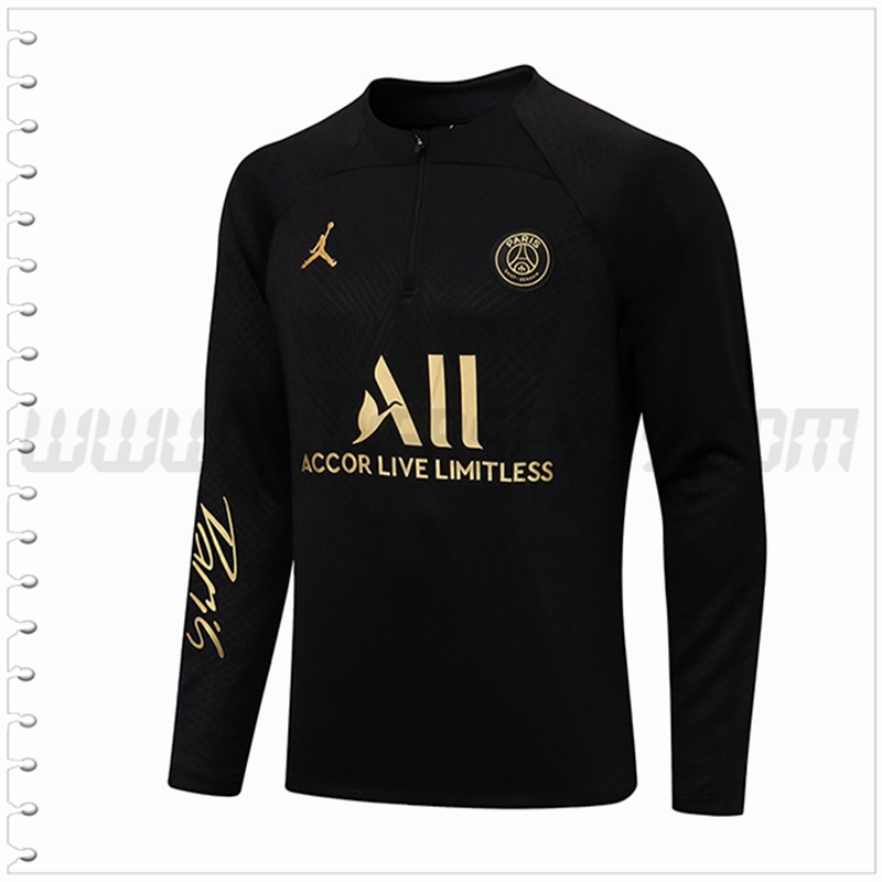 Sudadera Entrenamiento Jordan PSG Negro 2022 2023