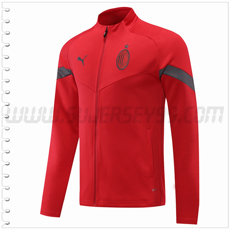 Chaqueta Futbol AC Milan Rojo 2022 2023