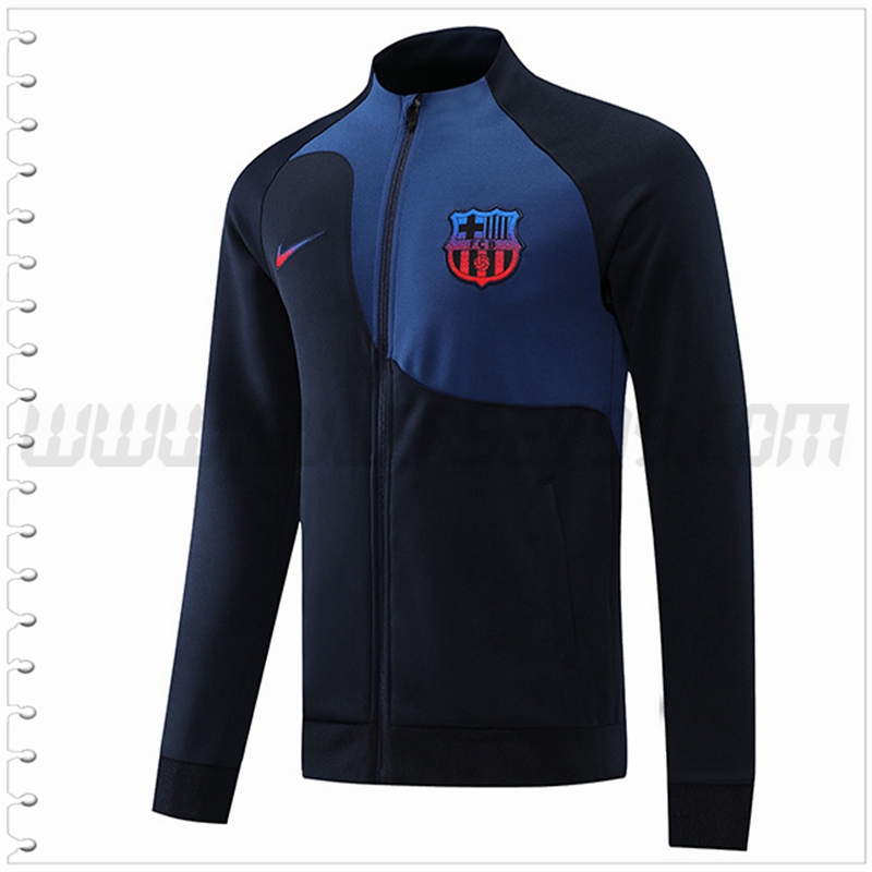 Chaqueta Futbol FC Barcelona Negro/Azul 2022 2023