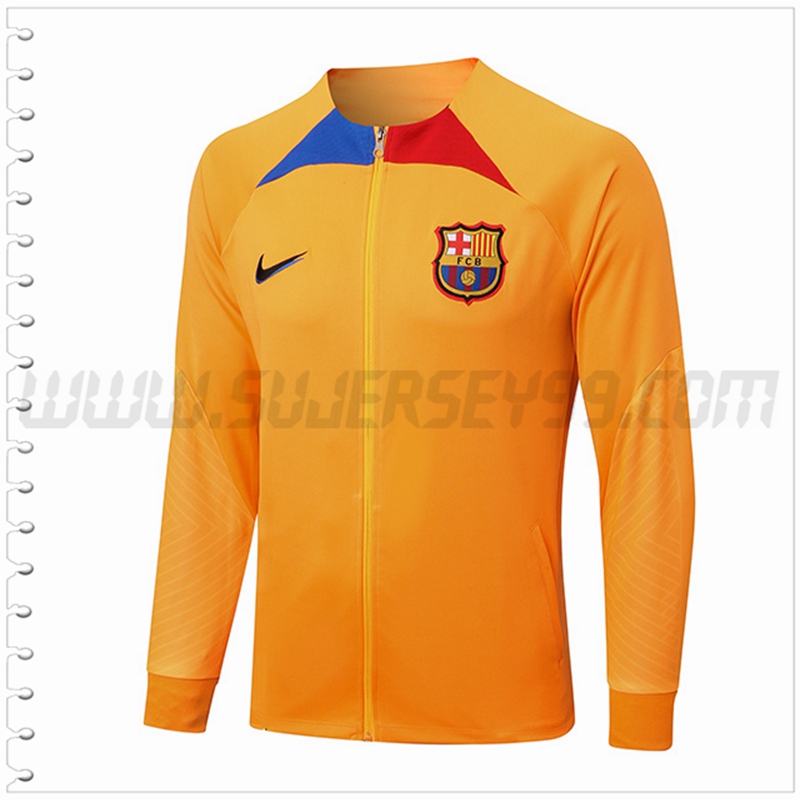 Chaqueta Futbol FC Barcelona Amarillo 2022 2023