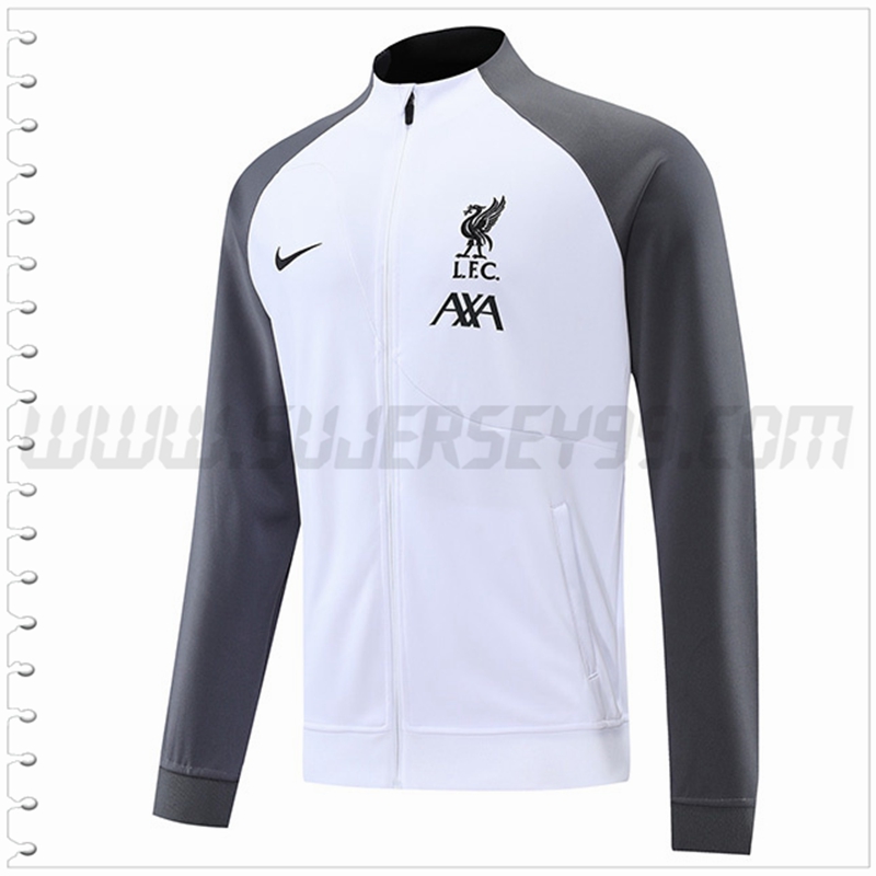 Chaqueta Futbol FC Liverpool Blanco 2022 2023