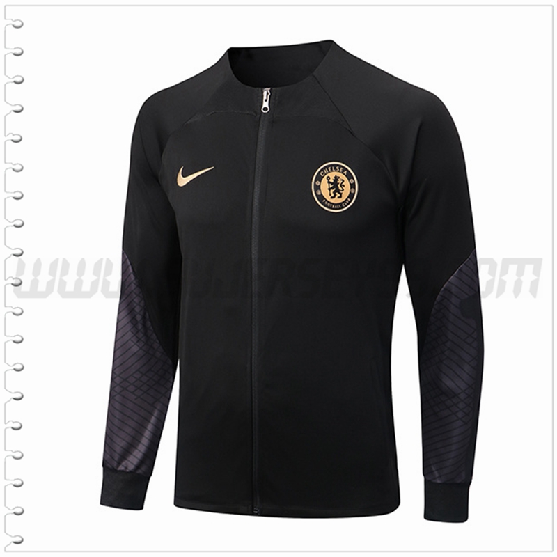 Chaqueta Futbol FC Chelsea Negro 2022 2023