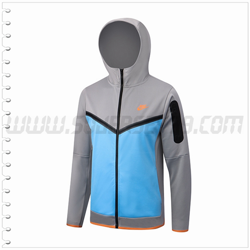 Chaqueta con Capucha NIKE Azul/Gris 2022 2023