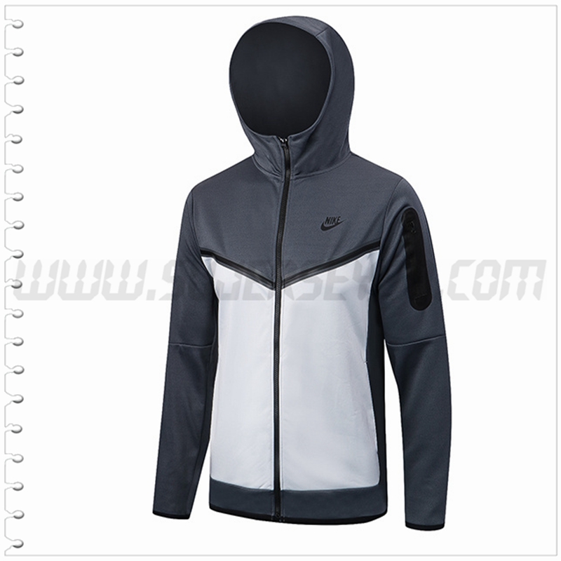 Chaqueta con Capucha NIKE Gris/Blanco 2022 2023