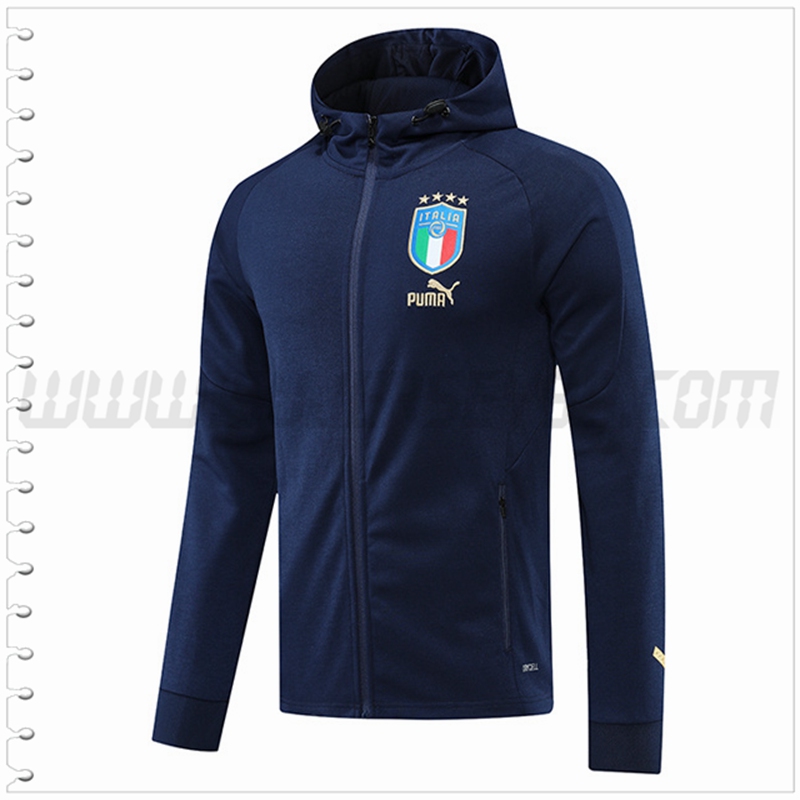 Chaqueta con Capucha Italia Azul Marino 2022 2023