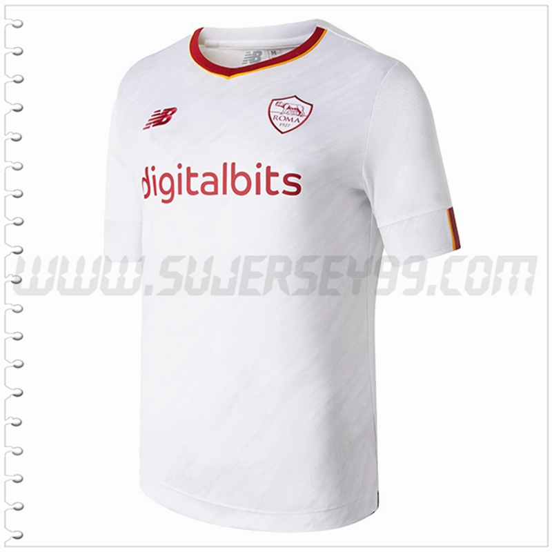 Segunda Nuevo Camiseta AS Roma Blanco 2022 2023