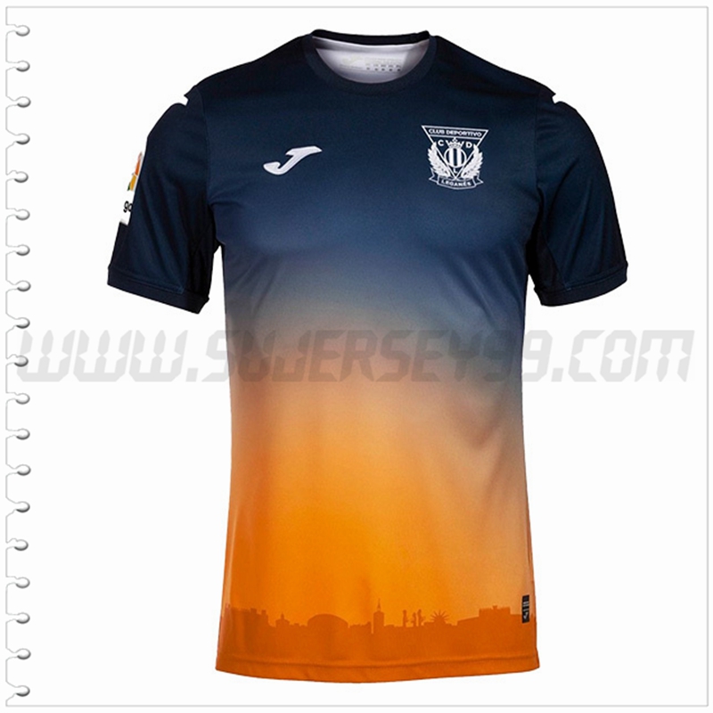 Segunda Nuevo Camiseta CD Leganes Azul Marino Naranja 2022 2023