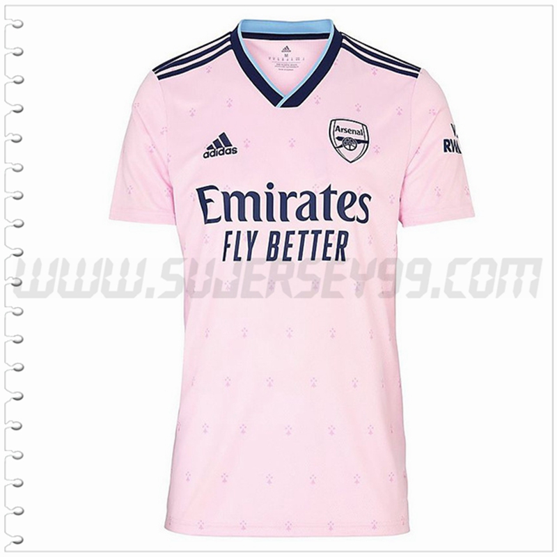 Tercera Nuevo Camiseta Arsenal Rosa 2022 2023