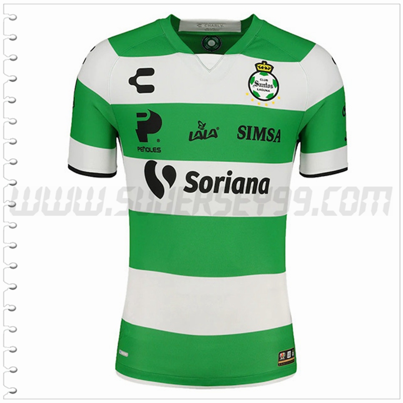 Primera Nuevo Camiseta Santos Laguna Verde Blanco 2022 2023