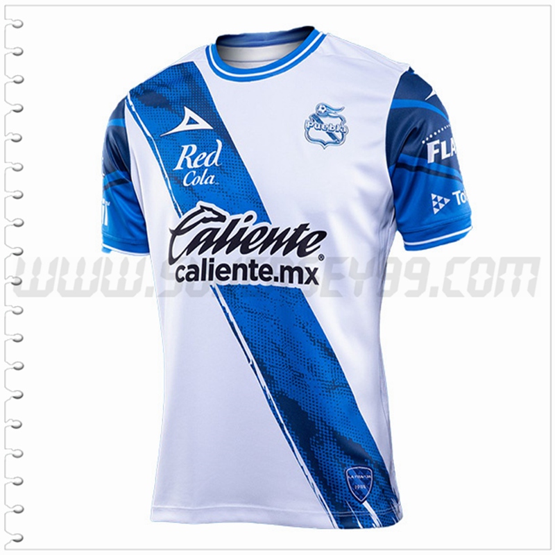 Primera Nuevo Camiseta FC Puebla Azul Blanco 2022 2023