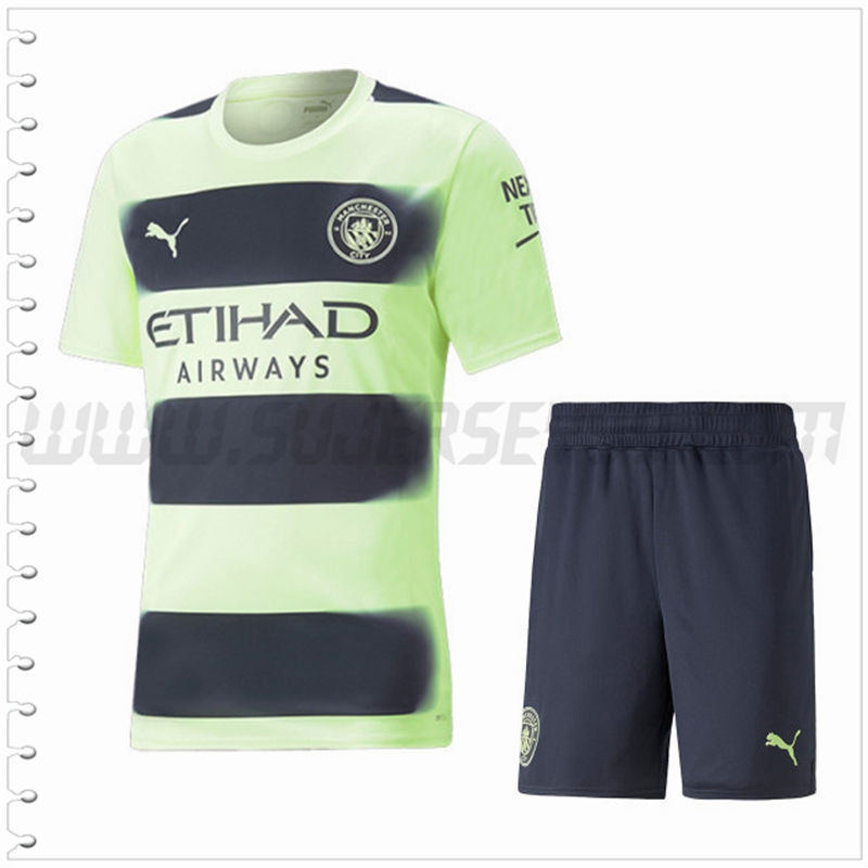 Nuevo Equipacion del Manchester City Ninos 2022 2023