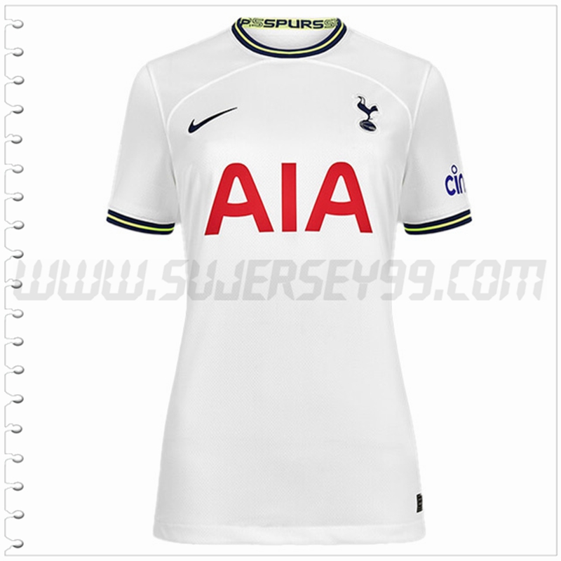 Primera Camiseta Futbol Tottenham Hotspurs Mujer 2022 2023