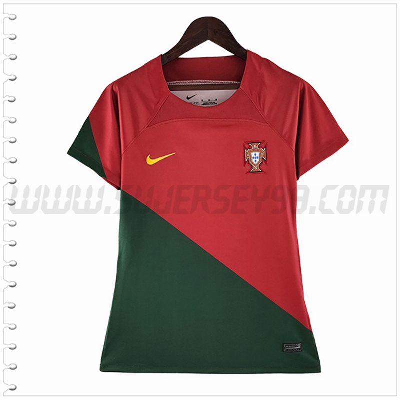 Primera Camiseta Futbol Portugal Mujer 2022 2023