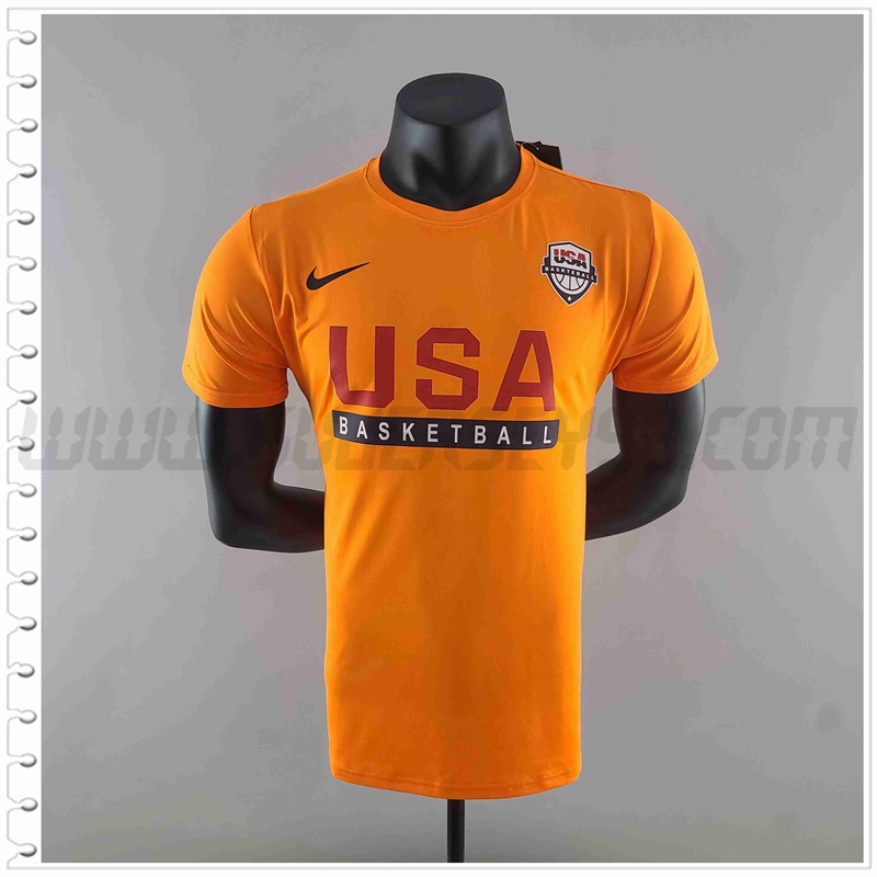 Camiseta NBA Entrenamiento Naranja #K000209