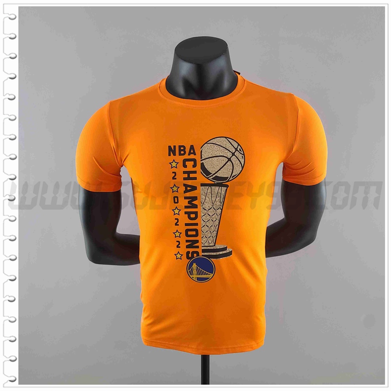 NBA Golden State Warriors Camiseta Entrenamiento Naranja #K000217