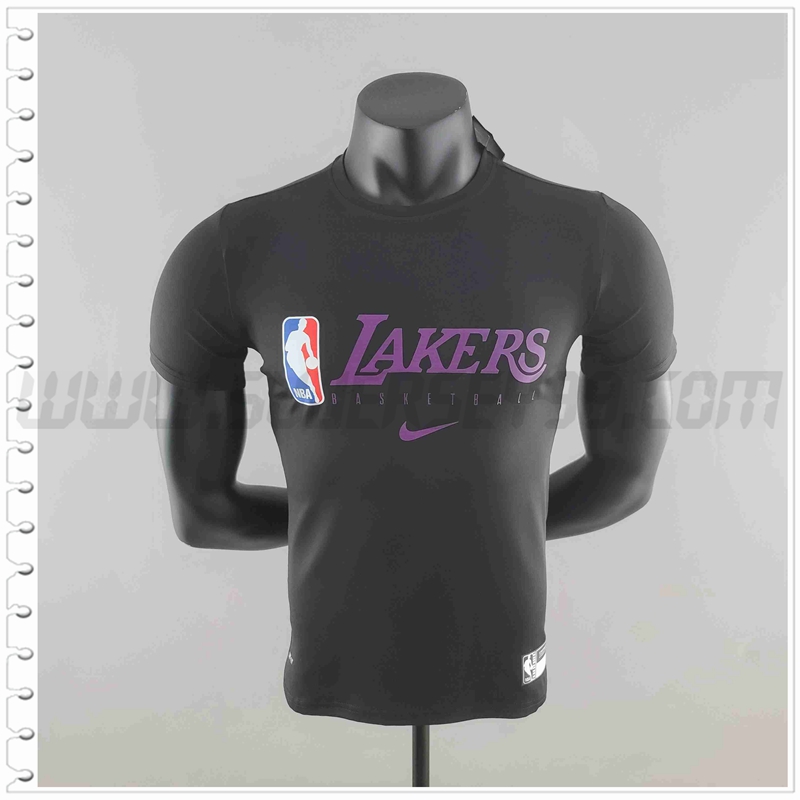 NBA Los Angeles Lakers Camiseta Entrenamiento Negro #K000222