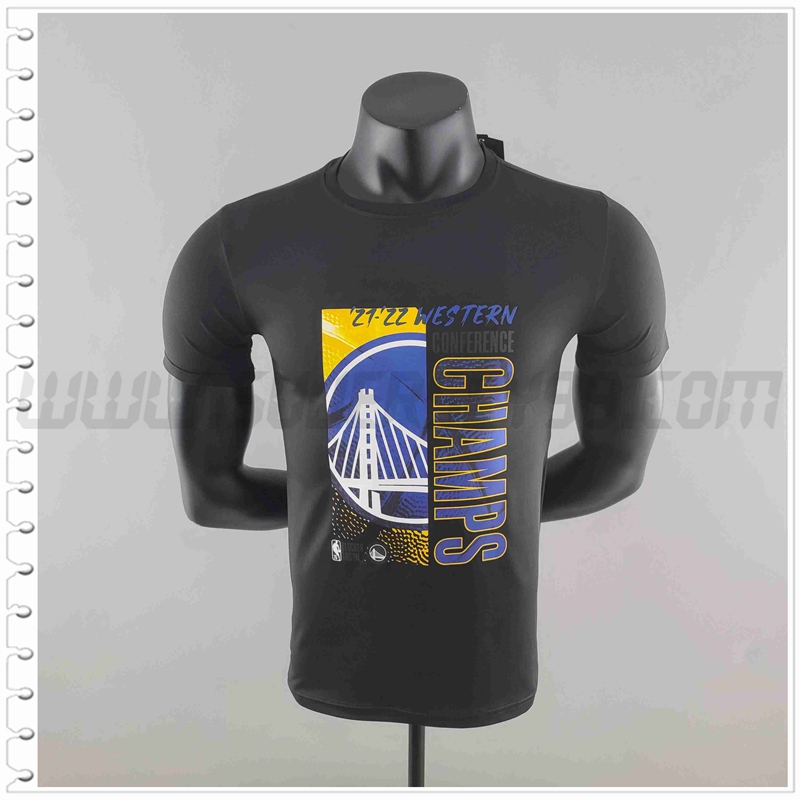 NBA Golden State Warriors Camiseta Entrenamiento Negro #K000223